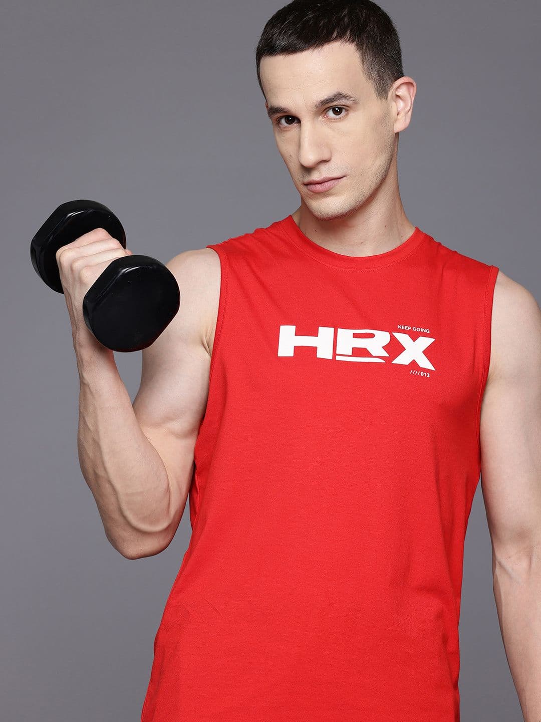 HRX by Hrithik Roshan Printed Rapid-Dry Sleeveless Training T-shirt - view 1