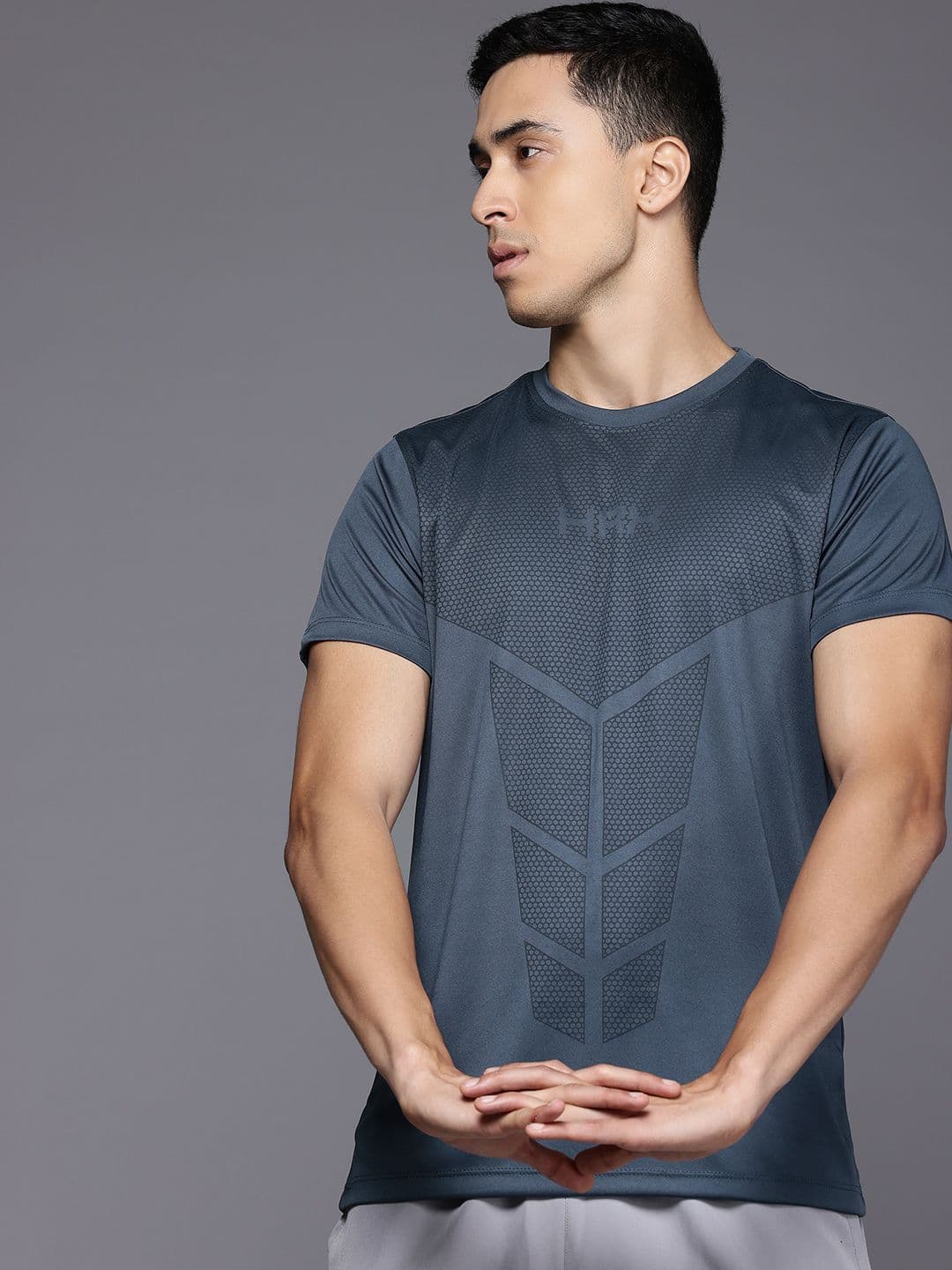 HRX by Hrithik Roshan Printed Rapid-Dry Training T-shirt - view 1