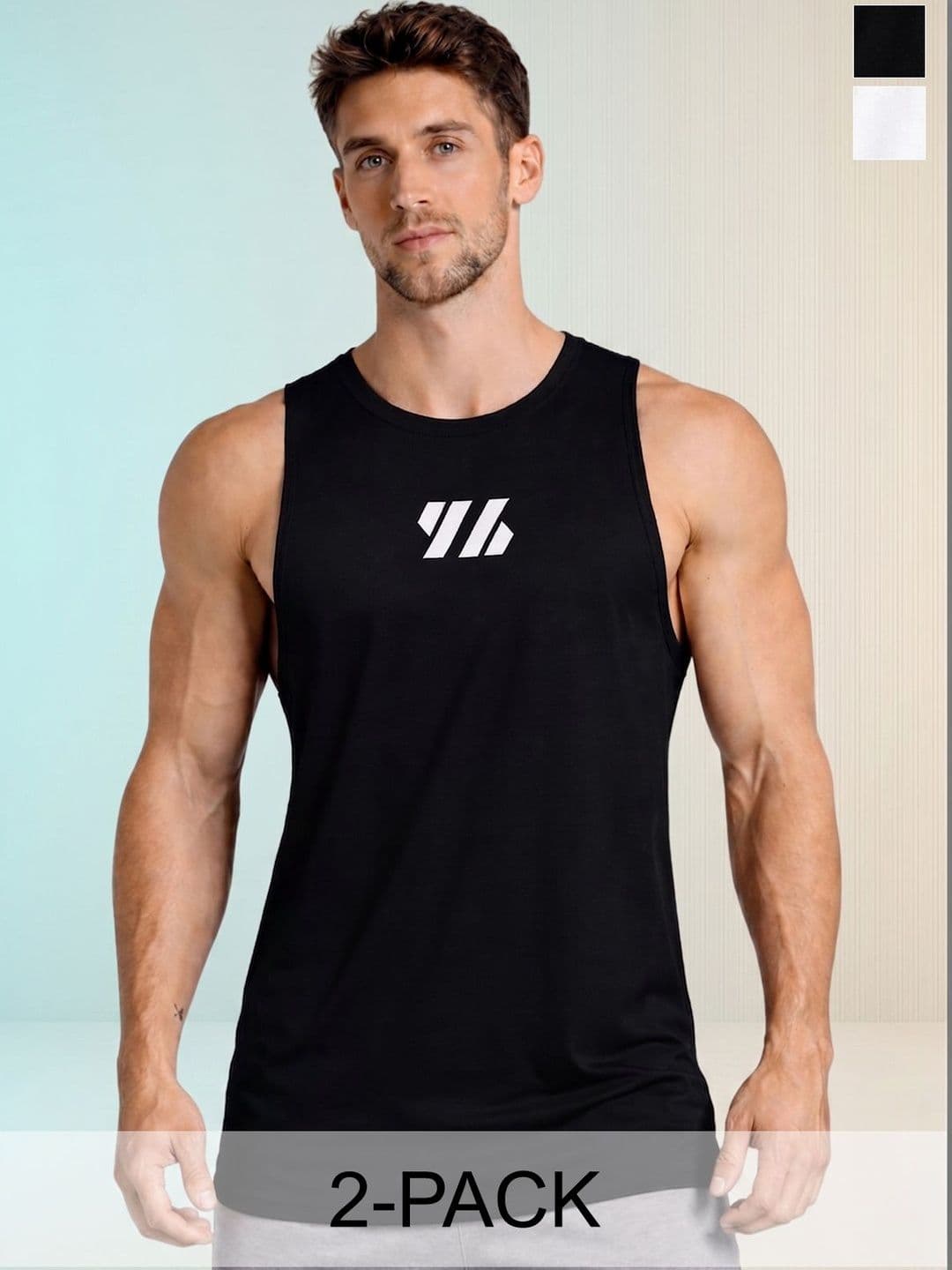 HRX by Hrithik Roshan Pack of 2 Gym Vest - view 1