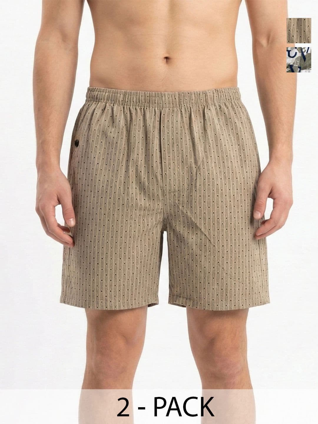 HRX by Hrithik Roshan Pack of 2 Printed Cotton Boxers - view 1