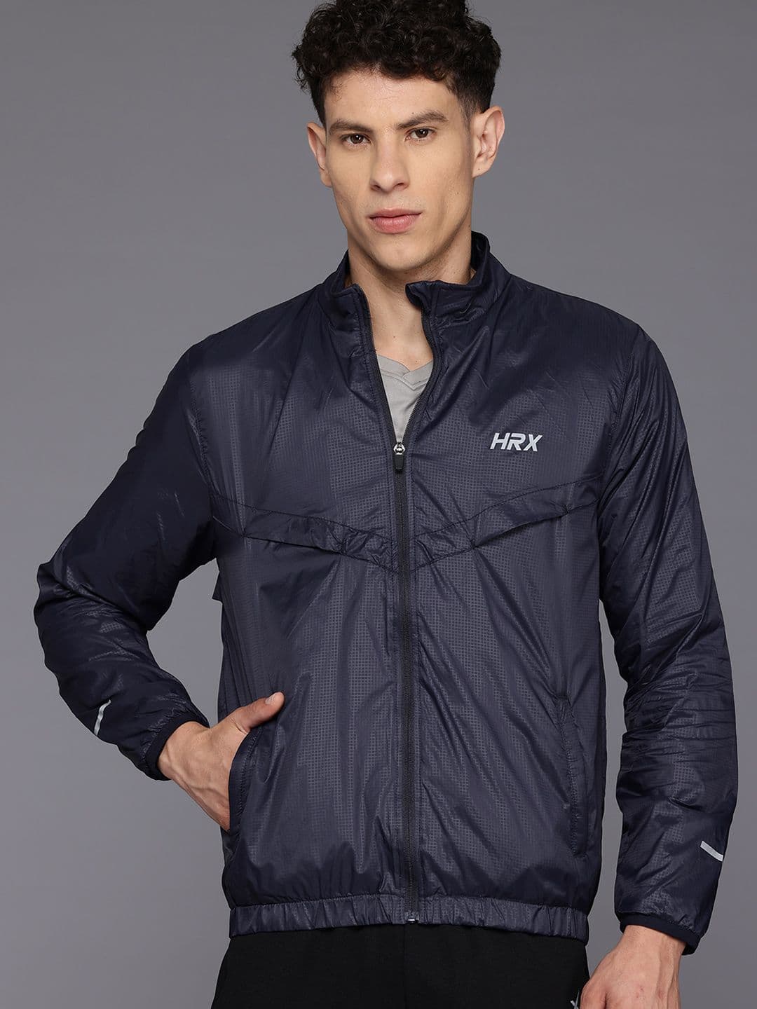 HRX by Hrithik Roshan Brand Logo Rapid Dry Running Tailored Jacket - view 1