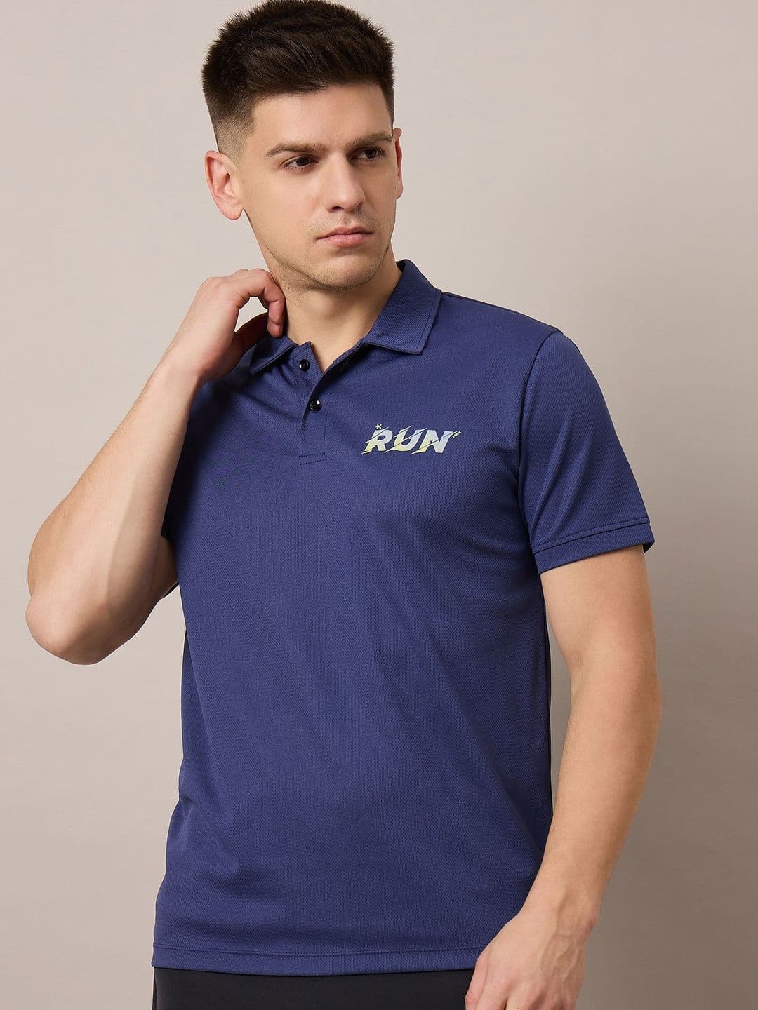 HRX by Hrithik Roshan Men Typography Printed Polo Collar T-shirt - view 1