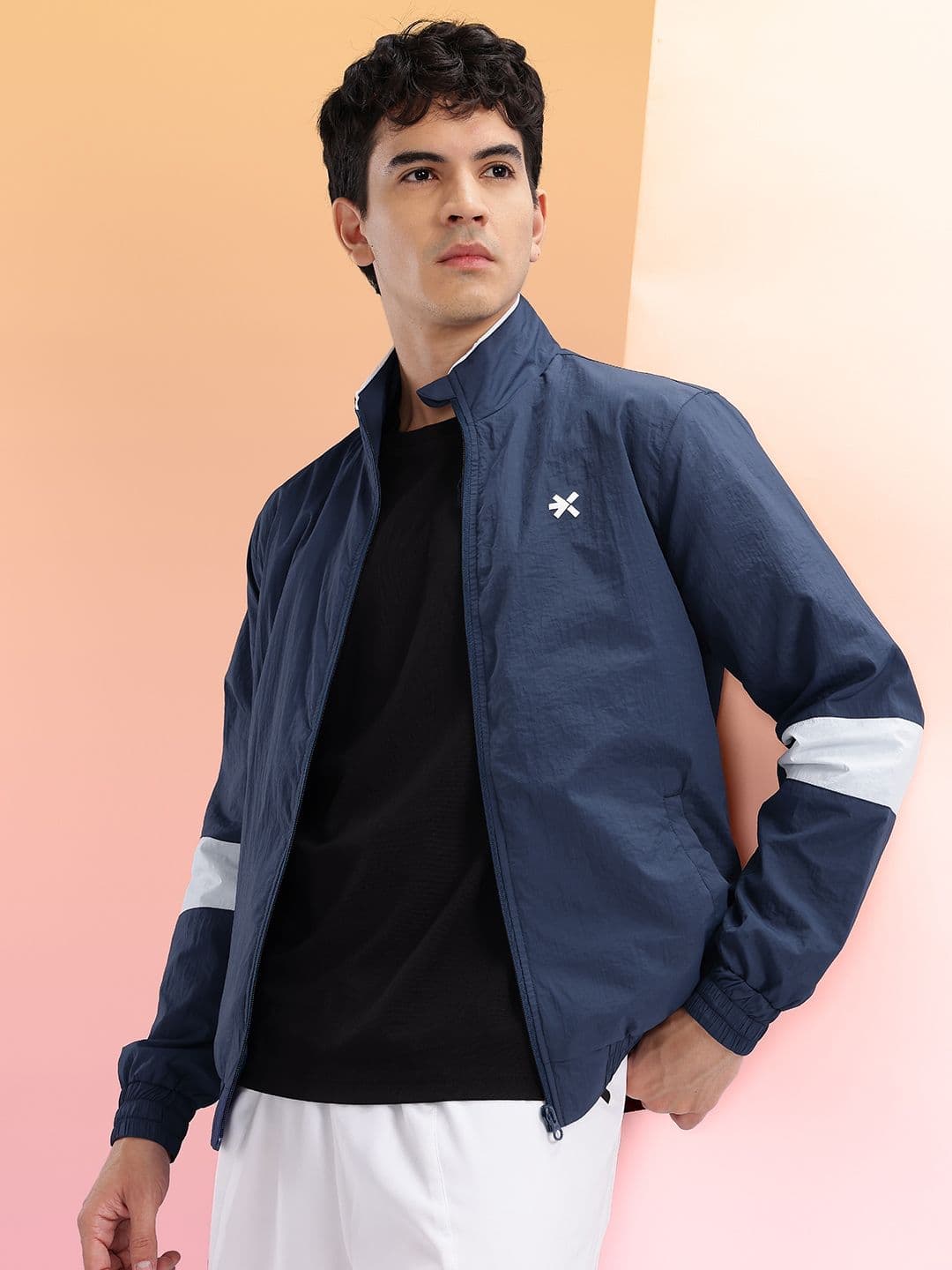 HRX by Hrithik Roshan Mock Collar Bomber - view 1