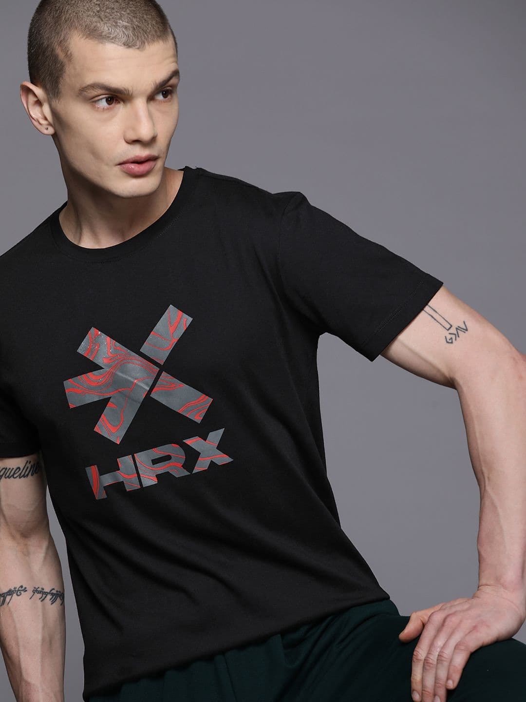 HRX by Hrithik Roshan Men Brand Logo Printed T-shirt - view 1