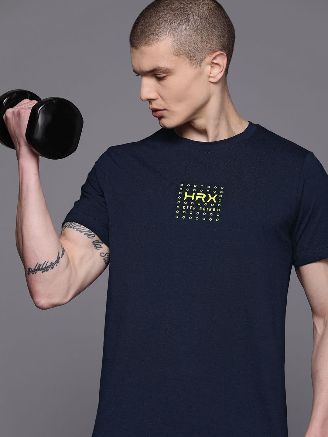 HRX by Hrithik Roshan Printed Rapid-Dry Training T-shirt - view 1