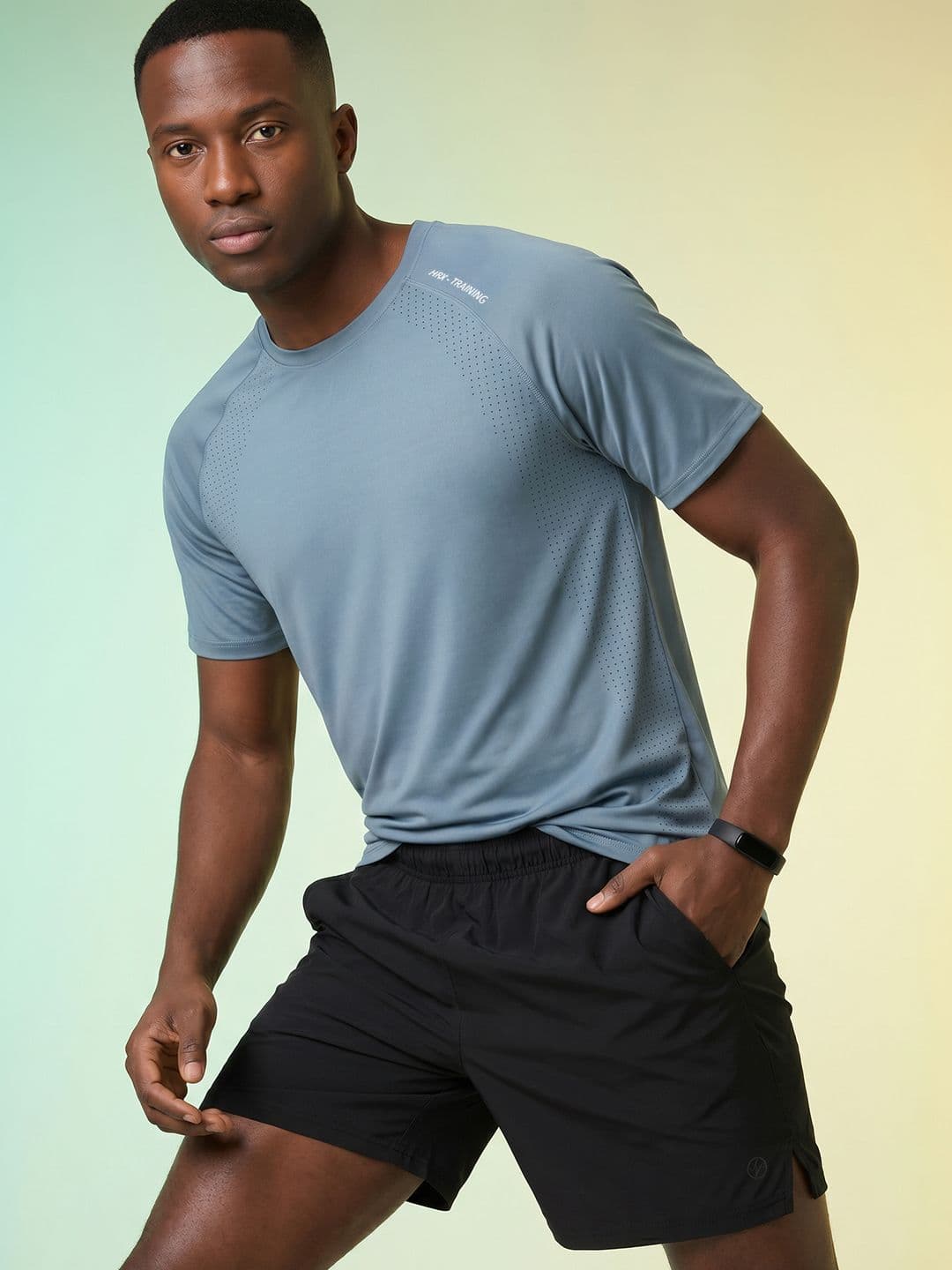 HRX by Hrithik Roshan Printed Rapid Dry Training T-shirt - view 1