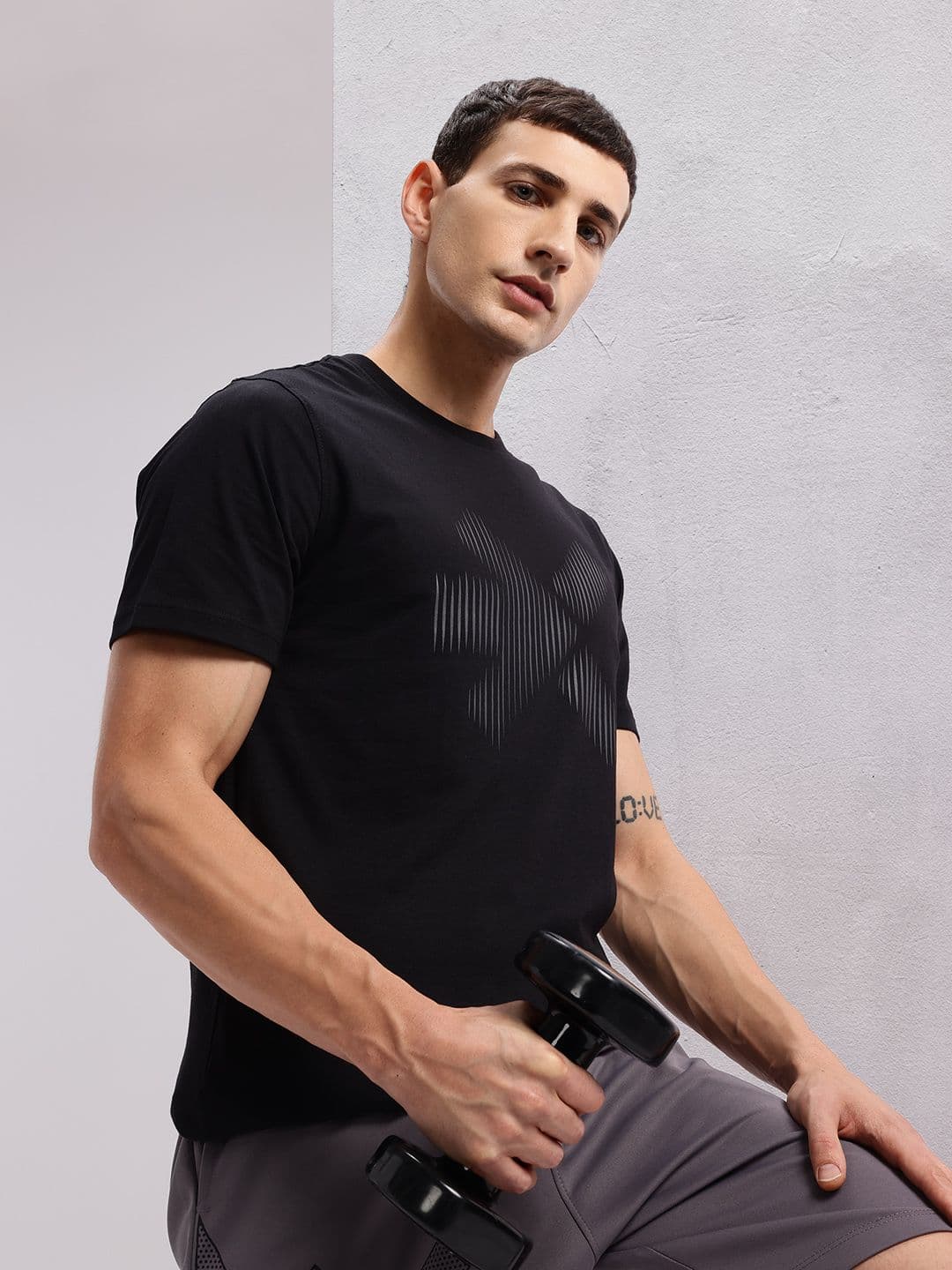 HRX by Hrithik Roshan Brand Logo Printed Training T-shirt - view 1