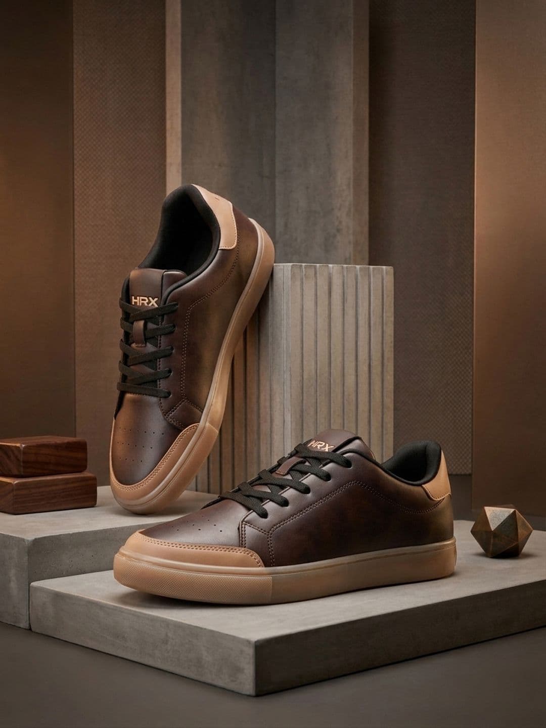 HRX by Hrithik Roshan Men Colourblocked Lace-Ups Sneakers - view 1