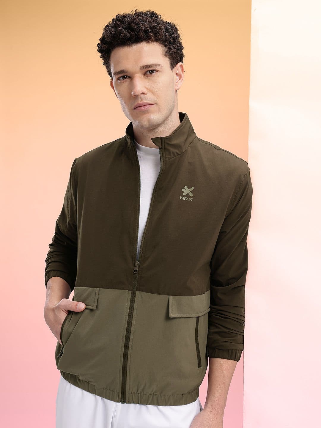 HRX by Hrithik Roshan Mock Collar Paneled Bomber Jacket - view 1