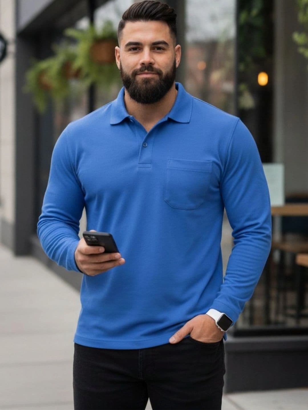 SAIKSA FASHION Men Polo Collar Pockets T-shirt - view 1