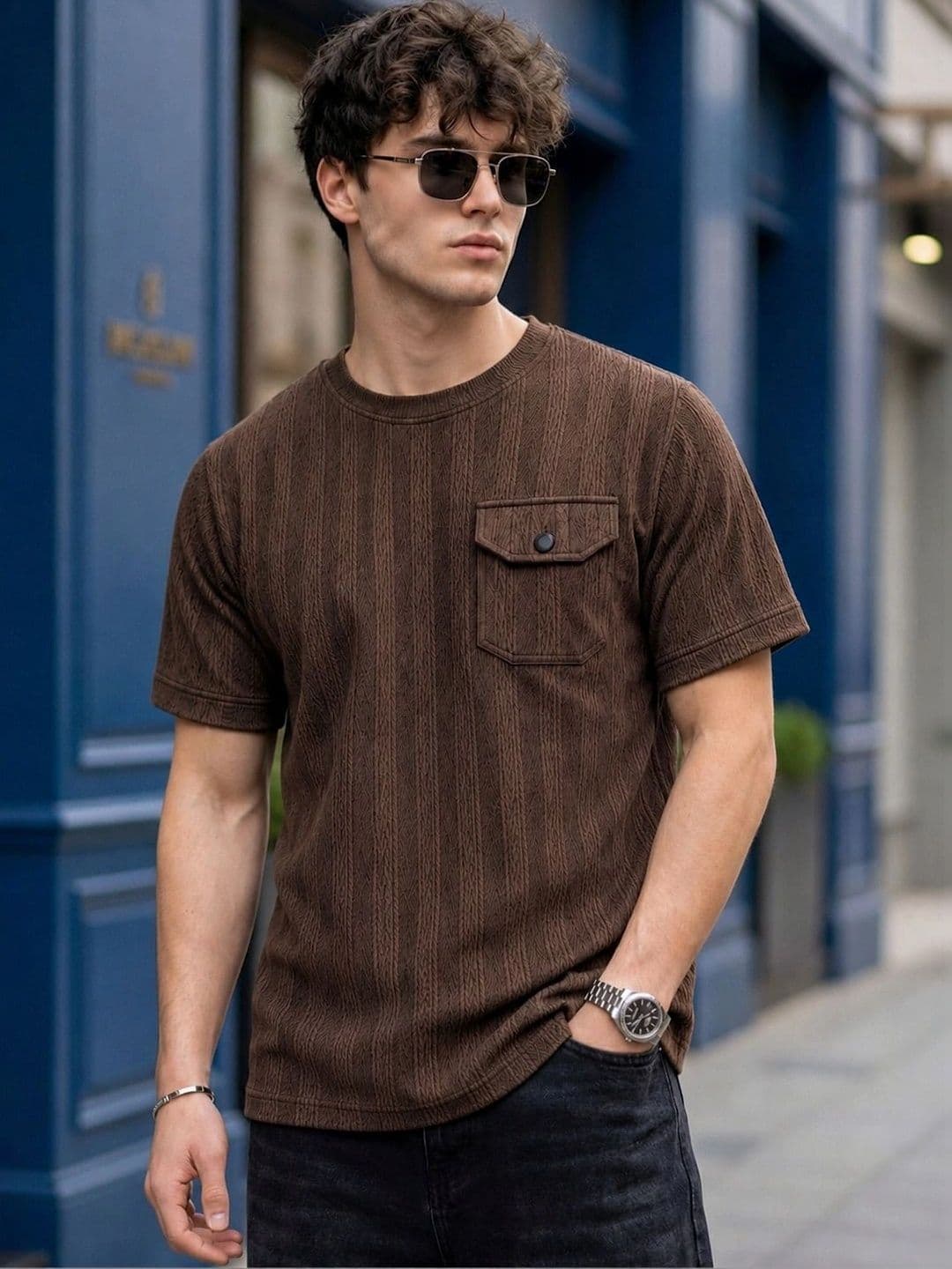 COMBRAIDED Men Pockets T-shirt - view 1