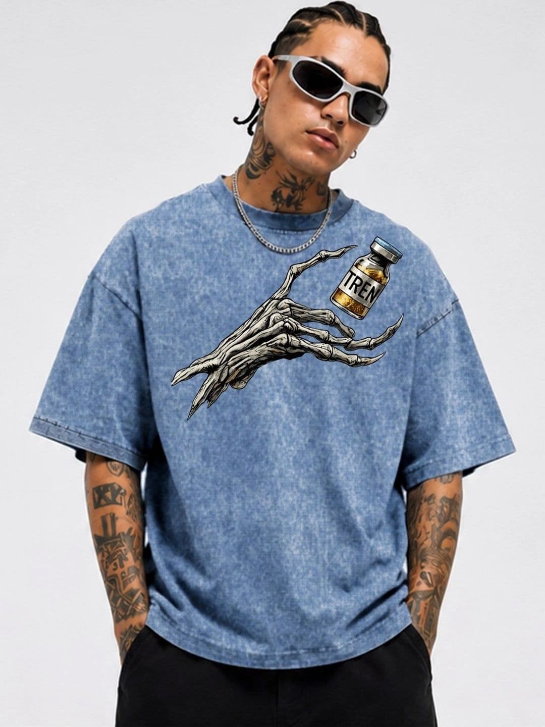 TOGS & TERRE Men Dyed Drop-Shoulder Sleeves T-shirt - view 1