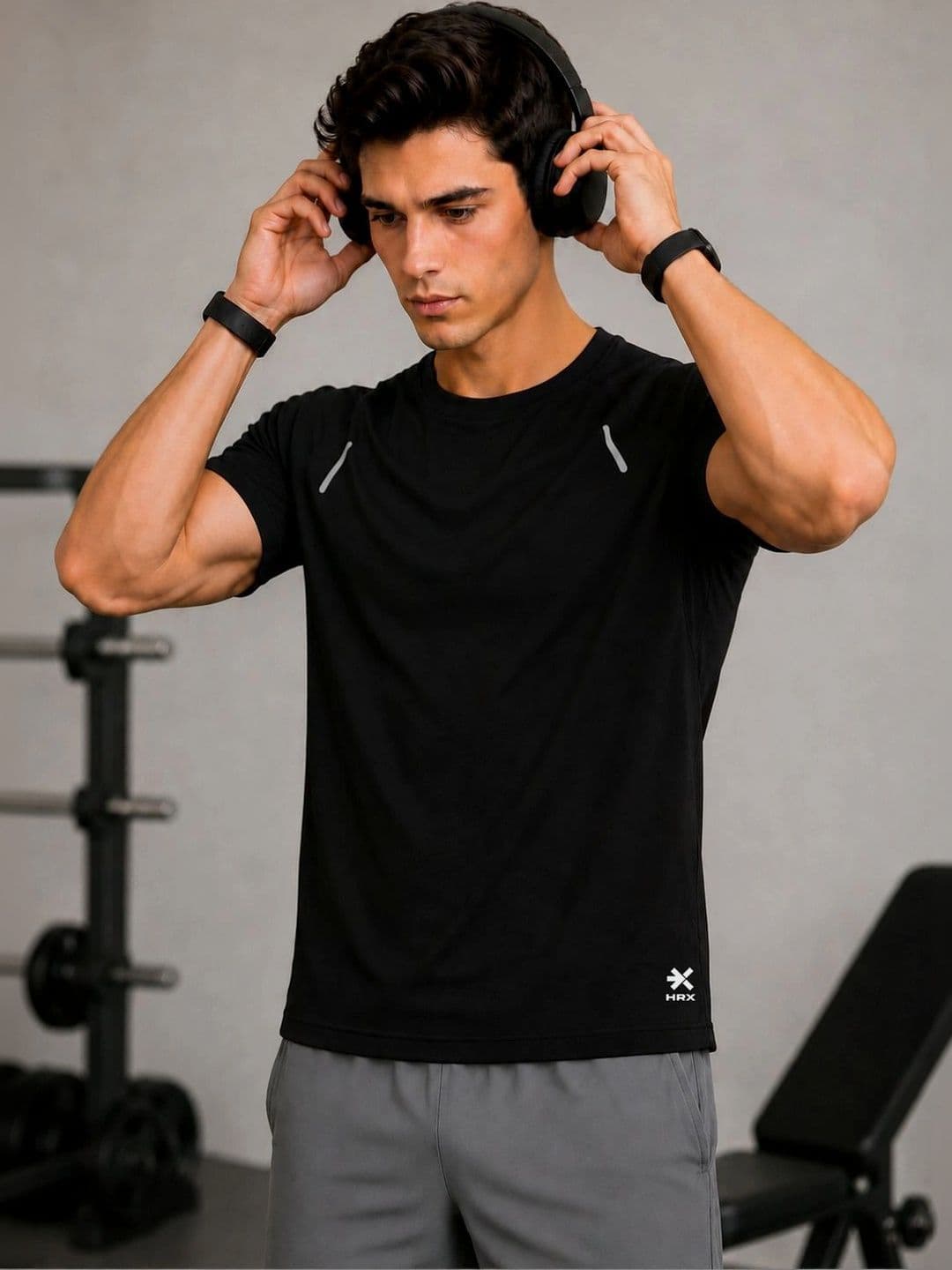 HRX by Hrithik Roshan Men Brand Logo Dri-FIT T-shirt - view 1
