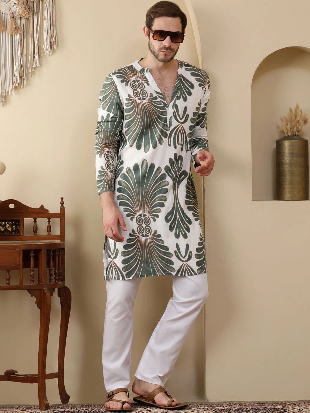 Anouk Men Ethnic Motifs Printed Kurta - view 1