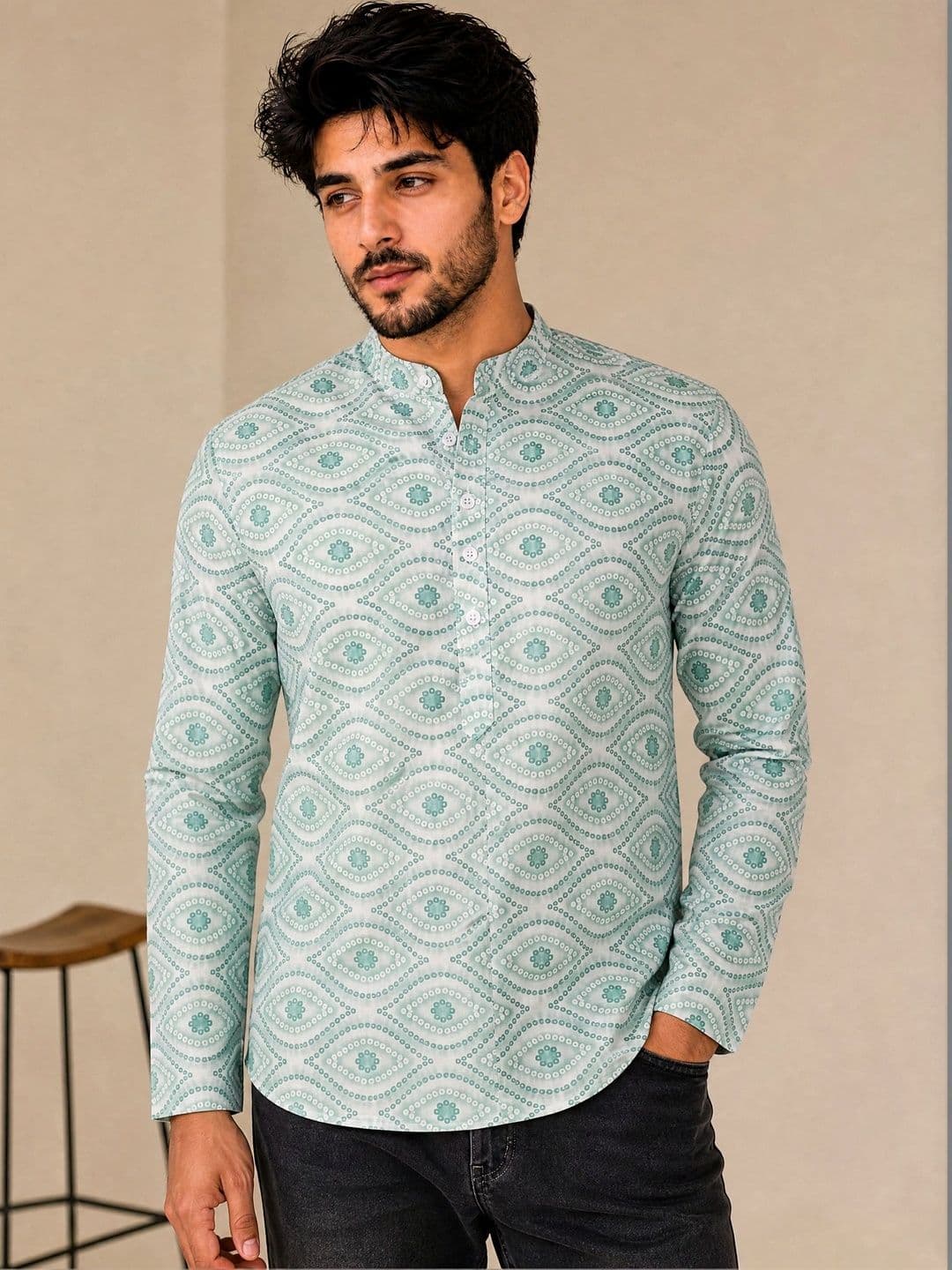 SZN Men Ethnic Motifs Printed Kurta - view 1