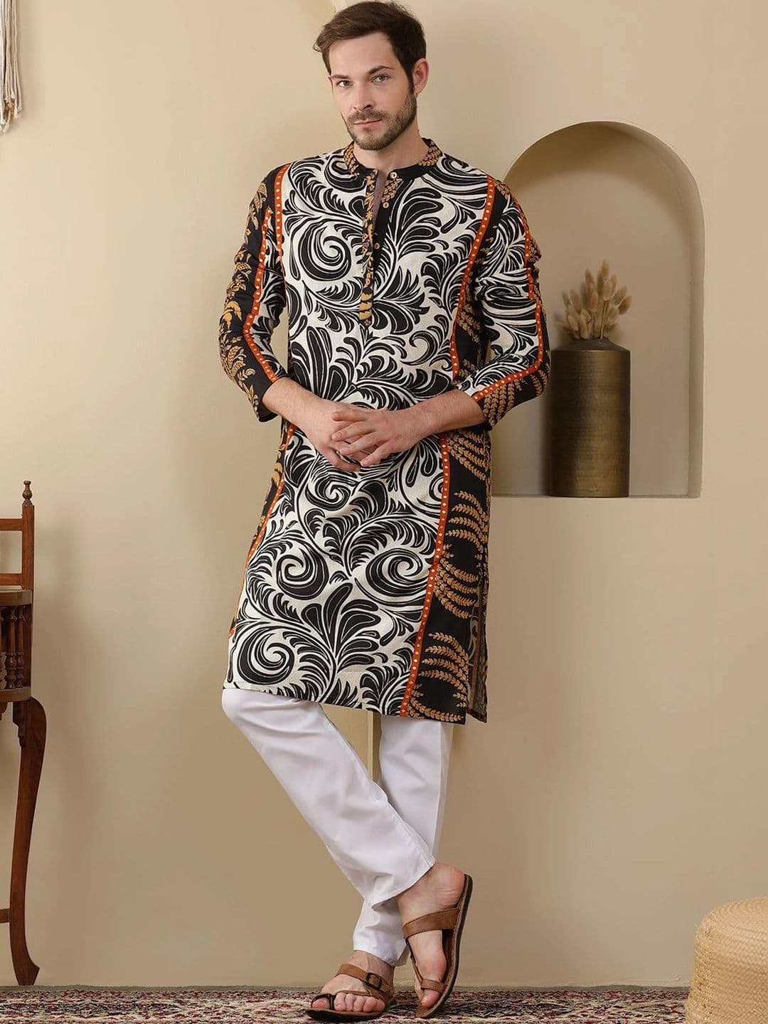 Anouk Men Printed Kurta - view 1