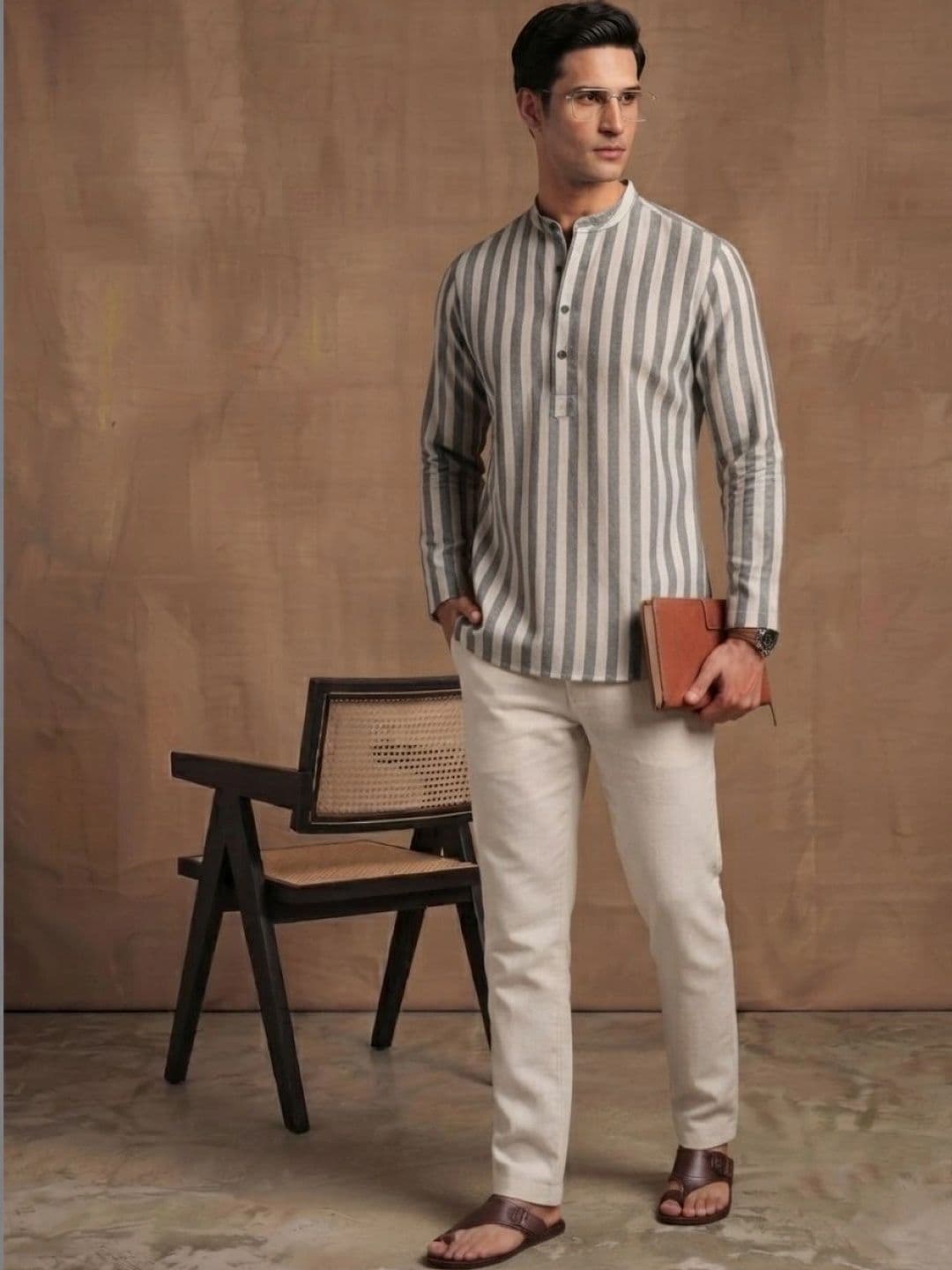 Navibhu Men Striped Kurta - view 1