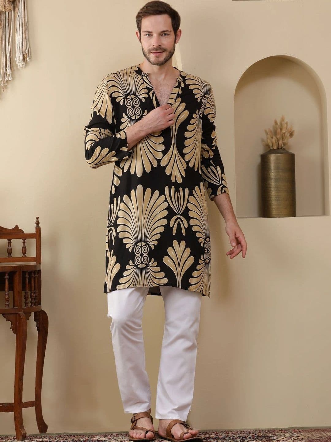 Anouk Men Ethnic Motifs Printed Kurta - view 1