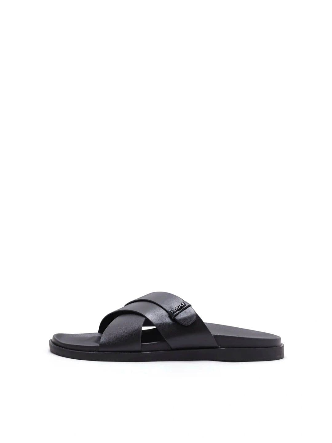 RARE RABBIT RAREZ Mave Men Black Leather Sandal - view 1