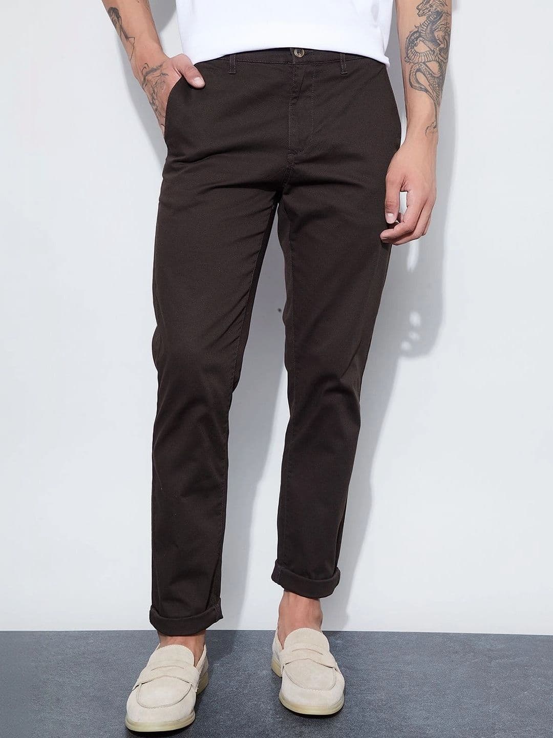 CODE by Lifestyle Men Slim Fit Easy Wash Chinos Trousers - view 1