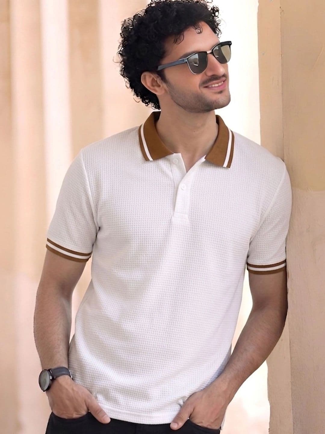 THE BEETEL HOUSE Men Polo Collar T-shirt - view 1