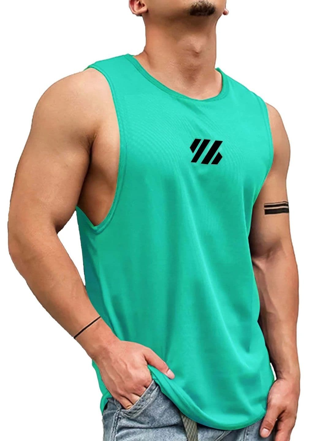 JUMPCUTS Pack of 2 Printed Gym Vest - view 1