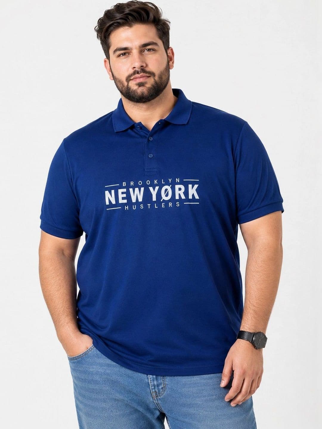 TISSORA Men Typography Printed Polo Collar T-shirt - view 1