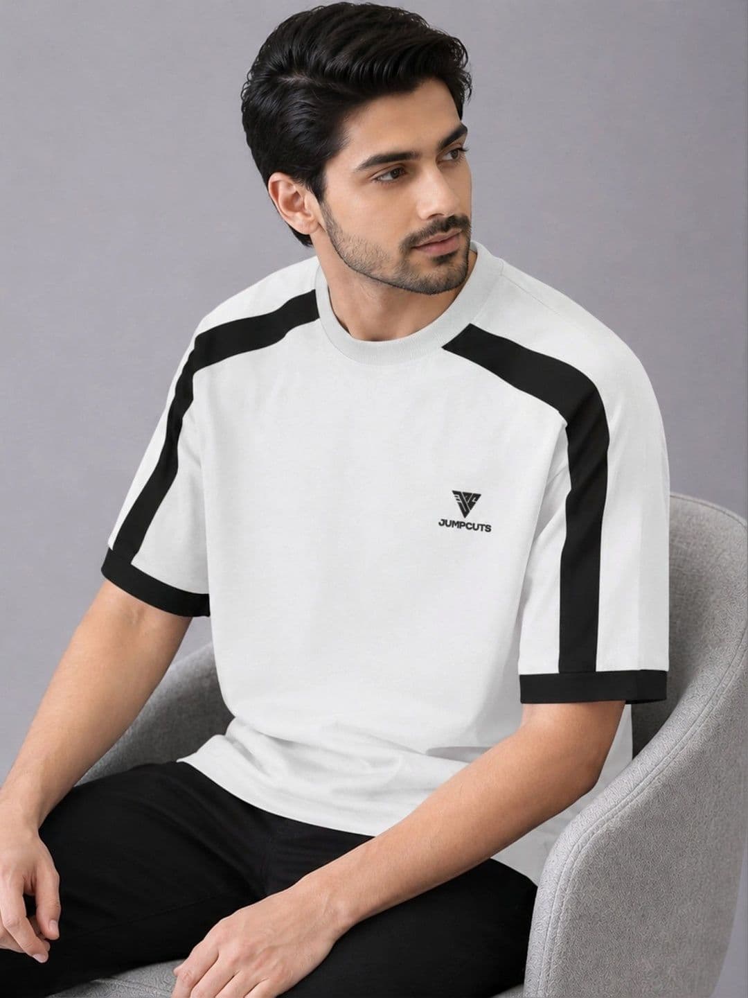 JUMPCUTS Men Colourblocked T-shirt - view 1