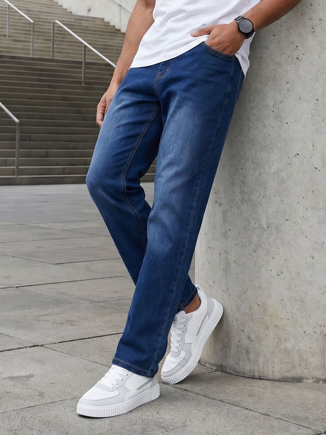 The Roadster Lifestyle Co. Men Relaxed Fit Light Faded Jeans - view 1