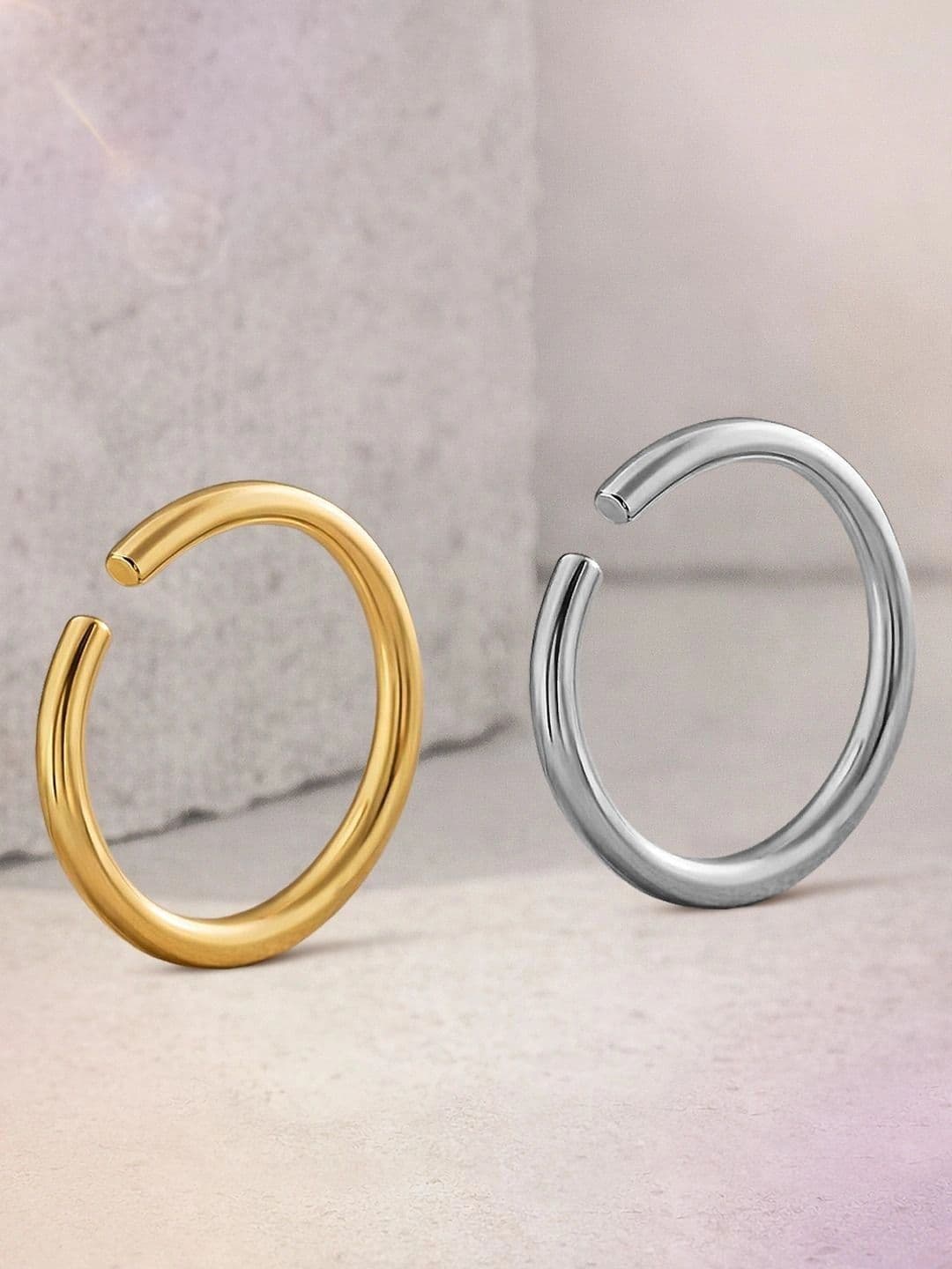 MAZZINI Gold-Plated Ring Nosepin - view 1