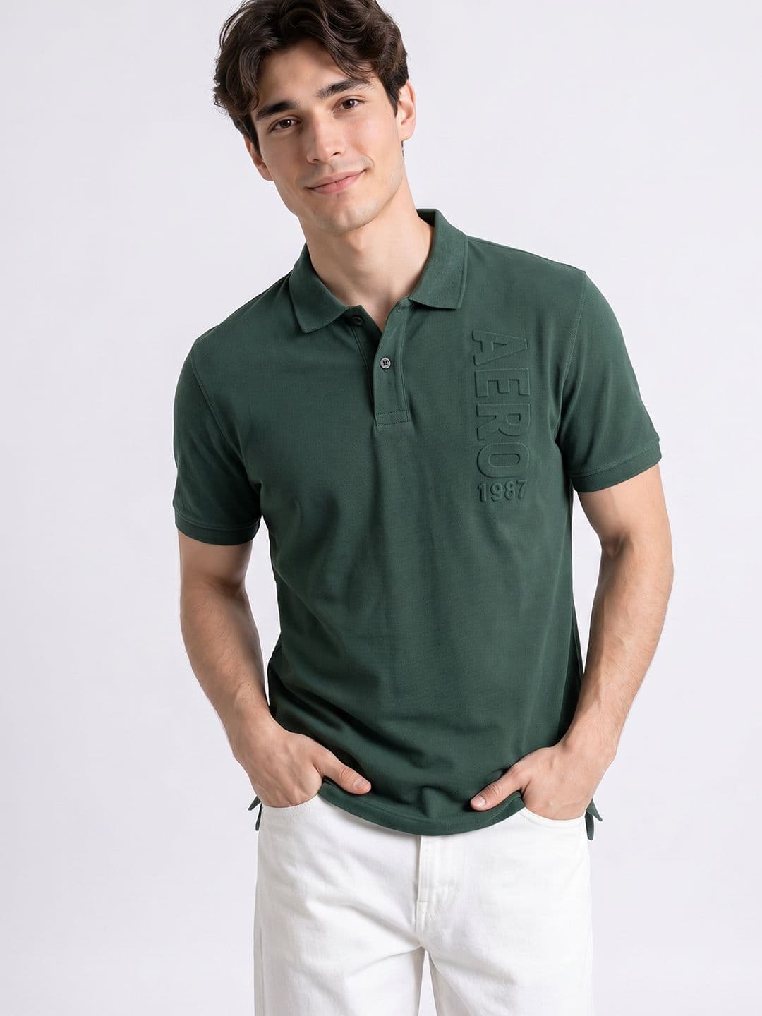 Aeropostale Men Brand Logo Polo Collar T-shirt - view 1