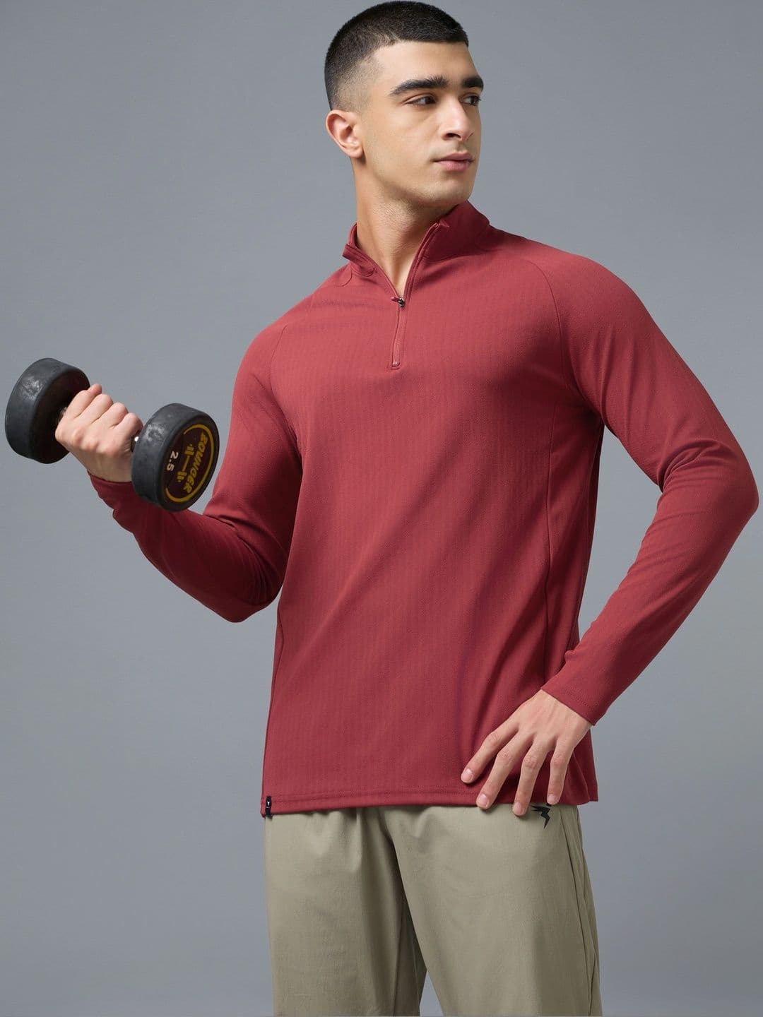 Technosport Men High Neck Slim Fit T-shirt - view 1