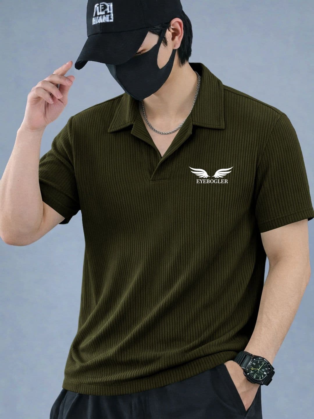 Eyebogler Men Printed Polo Collar T-shirt - view 1