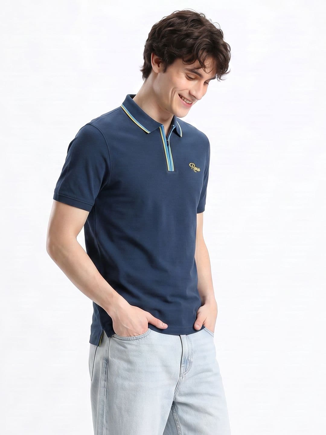 Aeropostale Men Brand Logo Polo Collar T-shirt - view 1