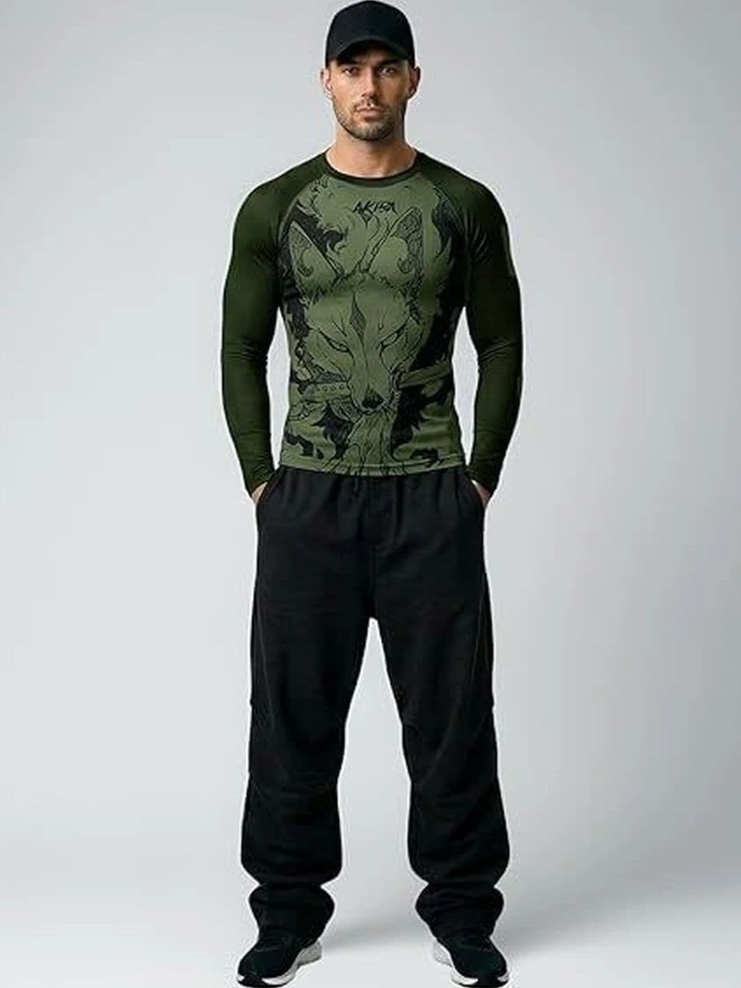 AKIBA Men Printed Compression T-shirt - view 1
