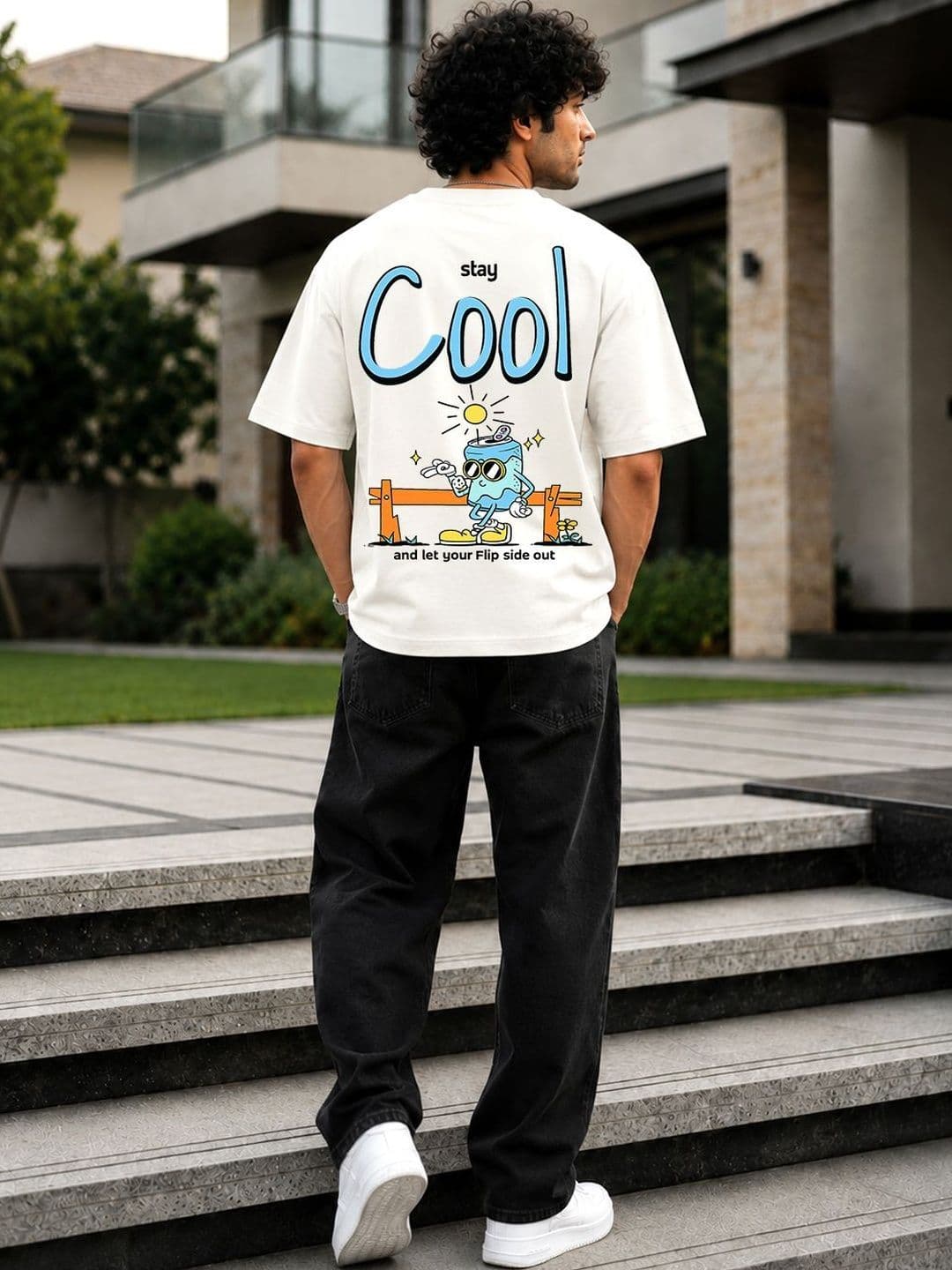 BRAHMOR Men Printed Drop-Shoulder Sleeves T-shirt - view 1