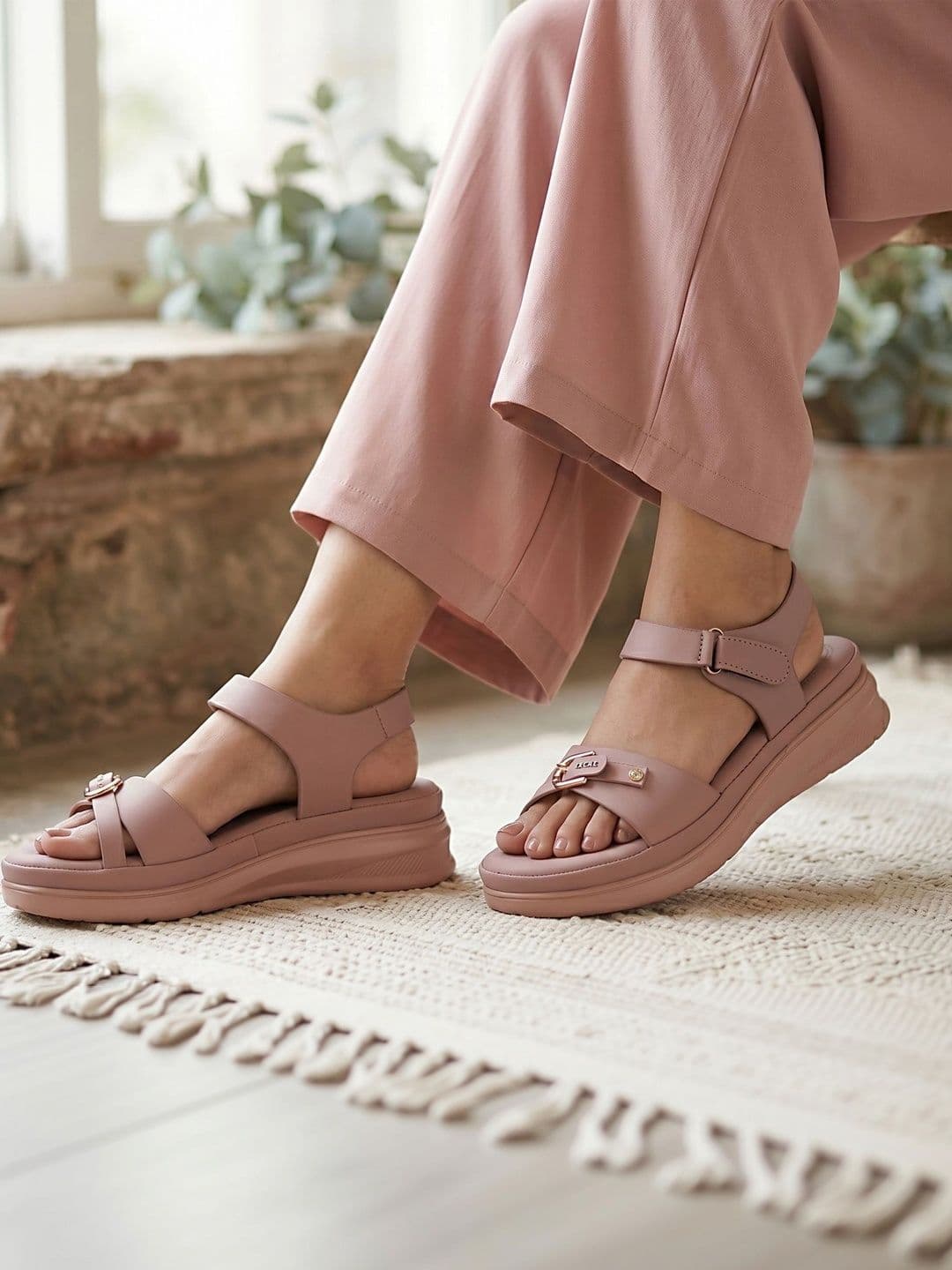 Mast & Harbour Comfort Sandals with Buckles - view 1