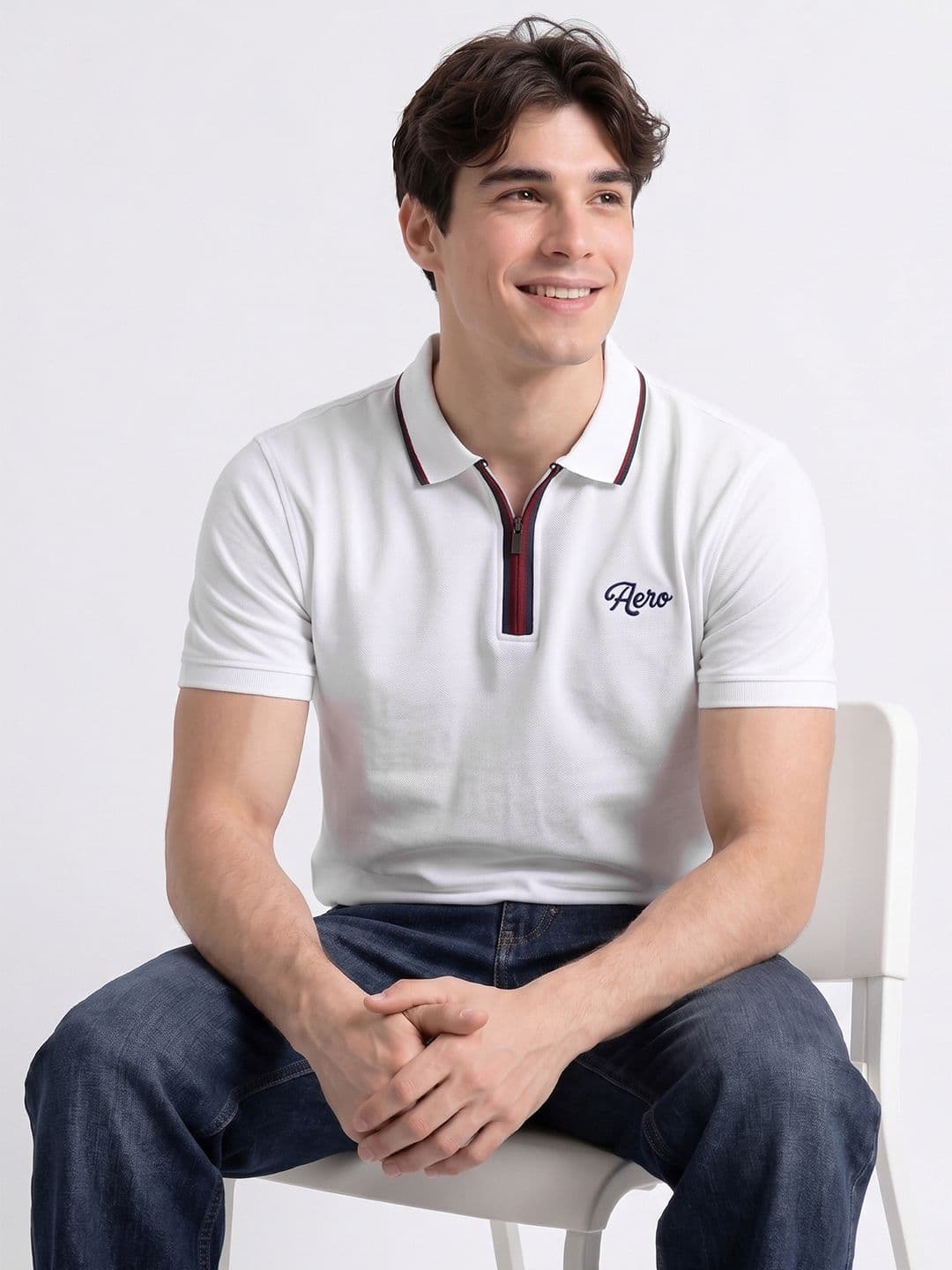Aeropostale Brand Logo Polo Collar T-shirt - view 1