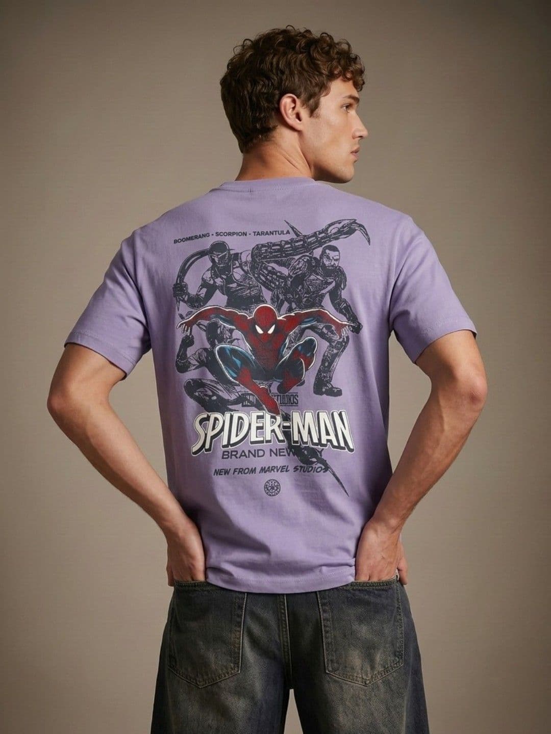 glitchez Spider Man Printed Relaxed Fit T-shirt - view 1