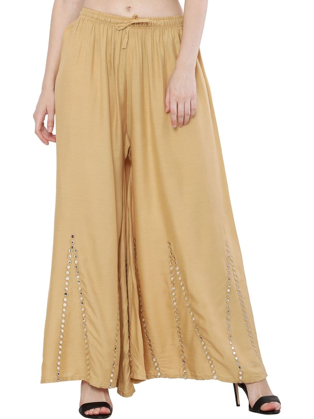 SMASUM Women 2 Knitted Ethnic Palazzos - view 1