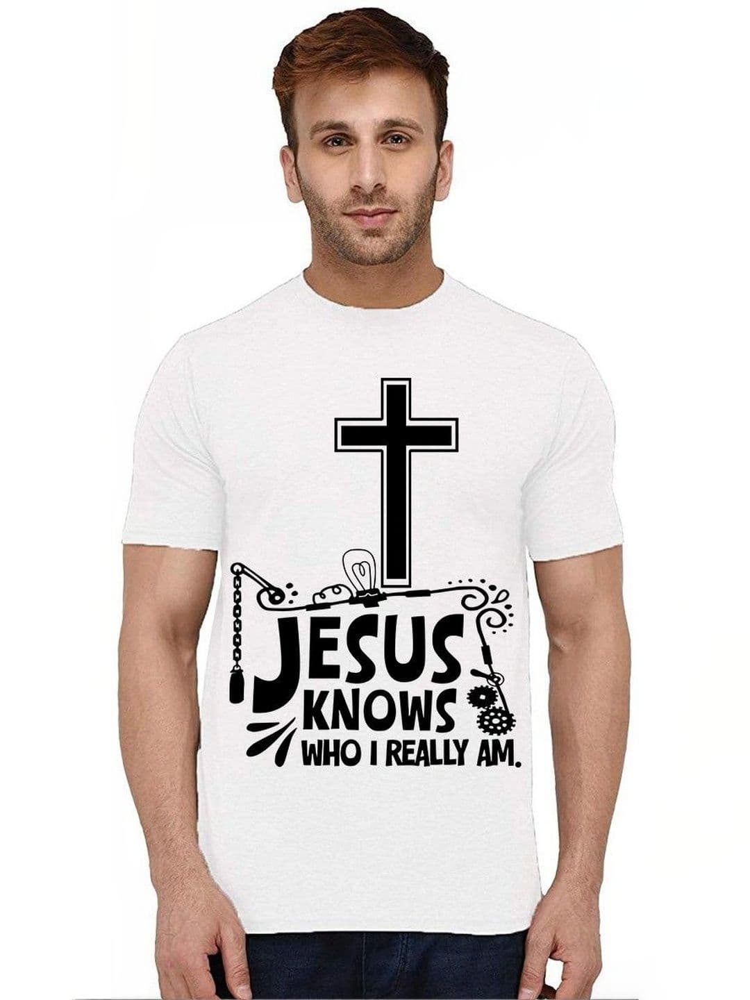 Aseria Men Typography Printed Round Neck Short Sleeves Cotton Regular Fit T-shirt - view 1