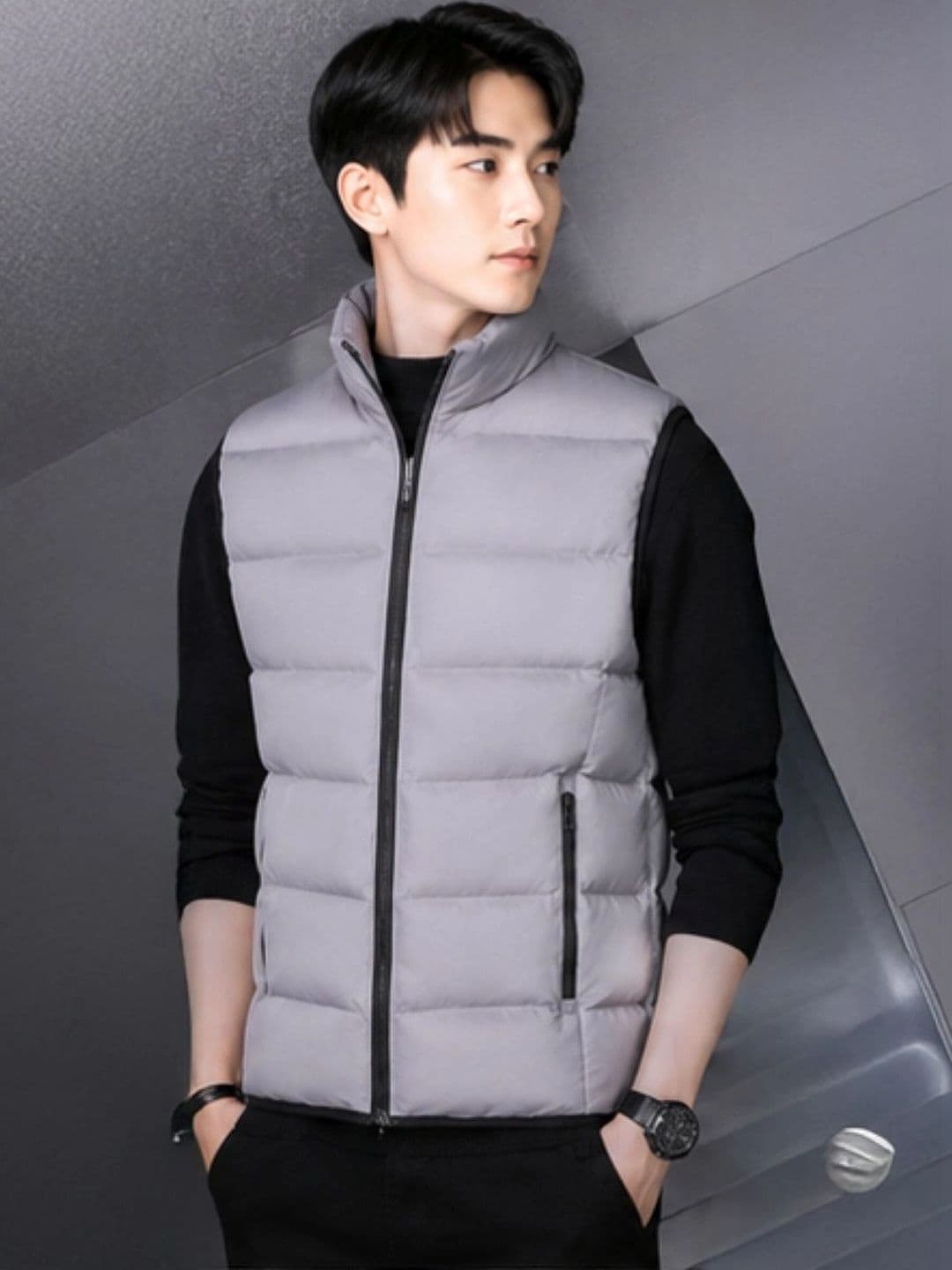 KPOP Men Lightweight Puffer Jacket - view 1