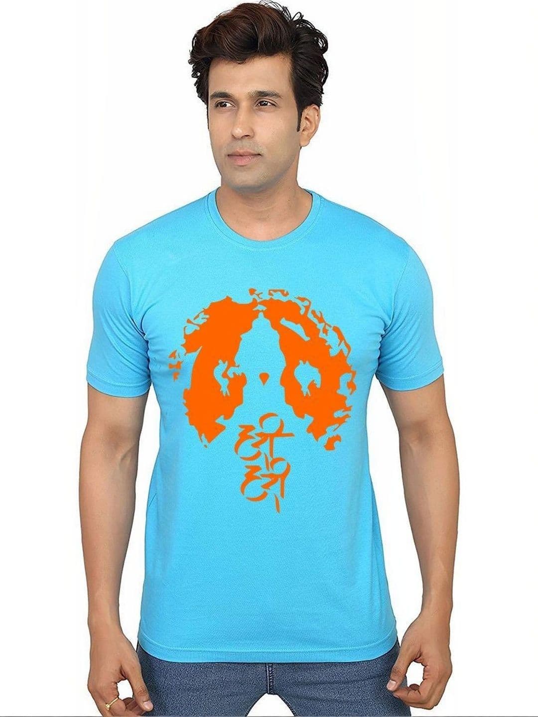 Aseria Men Graphic Printed Round Neck Short Sleeves Cotton T-shirt - view 1