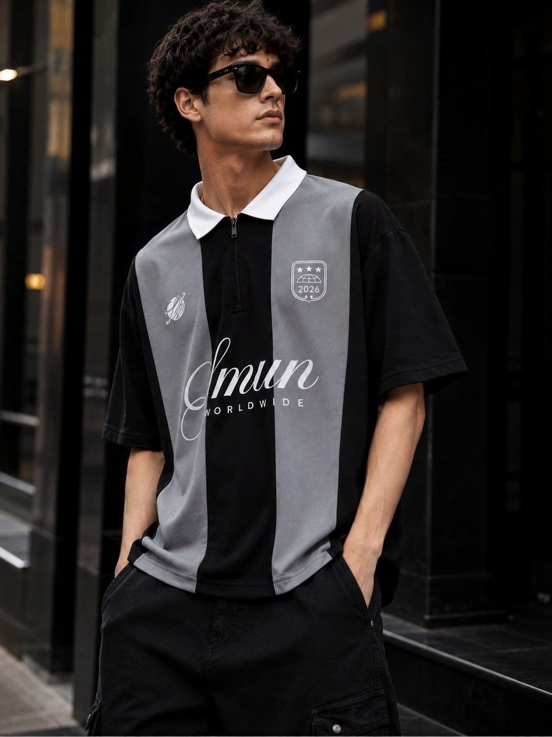 Raves Men Brand Logo Colourblocked Polo Collar Antimicrobial T-shirt - view 1