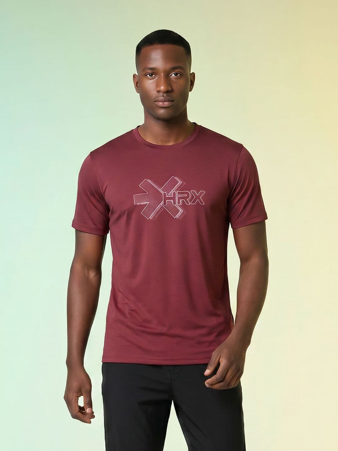 HRX by Hrithik Roshan Brand Logo Printed Training T-shirt - view 1
