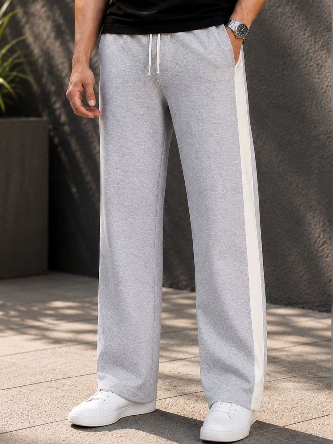 RETWE Men Relaxed Fit Zipper Pocket Track Pants - view 1