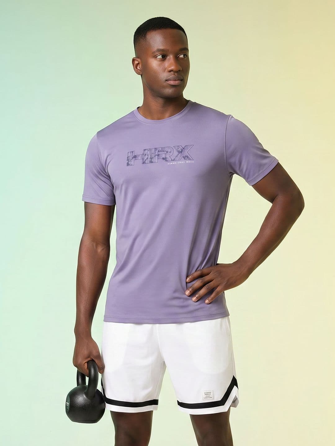 HRX by Hrithik Roshan Brand Logo Printed Rapid Dry Training T-shirt - view 1