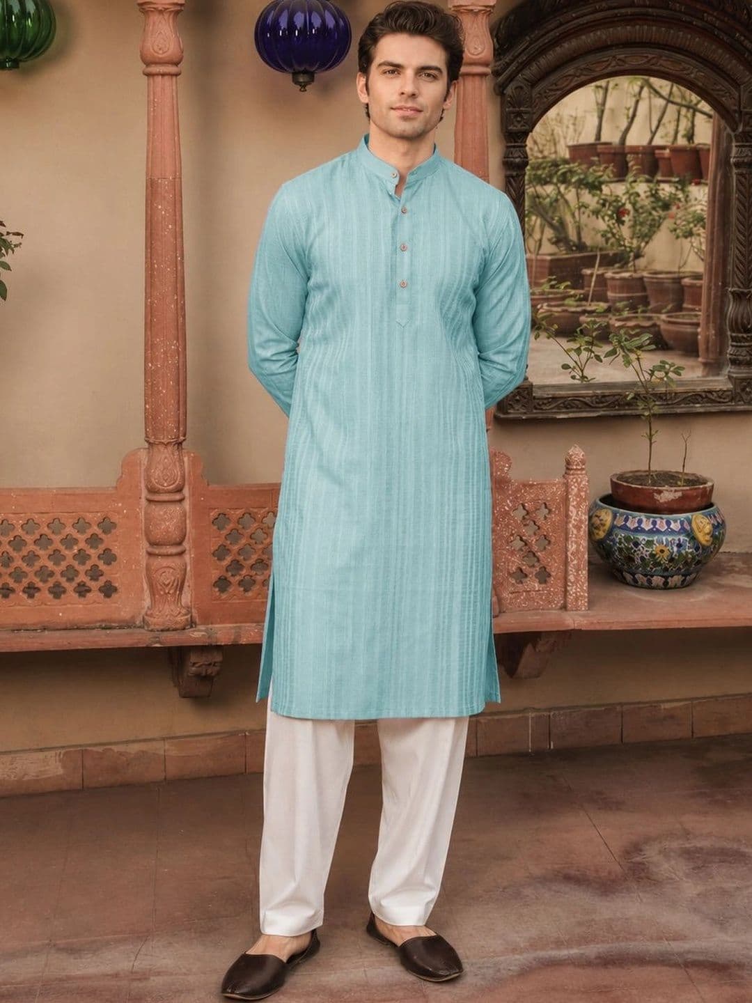 Anouk Men Embellished Kurta - view 1