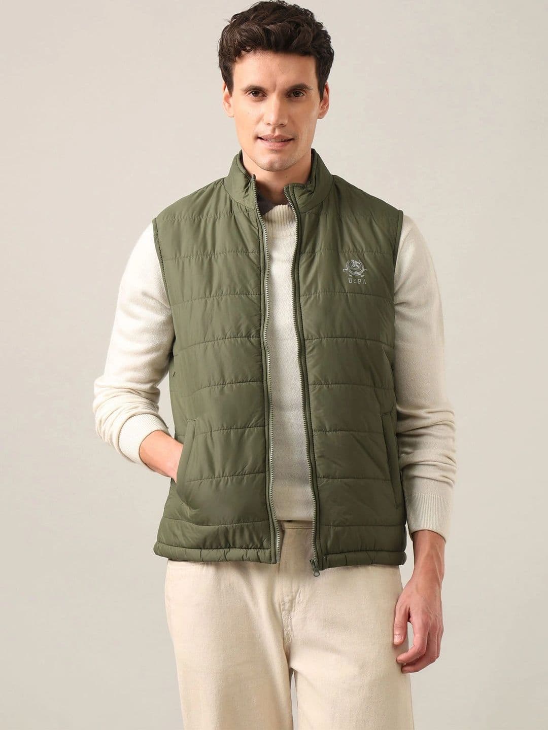 U.S. Polo Assn. Men Mock Collar Padded Jacket - view 1