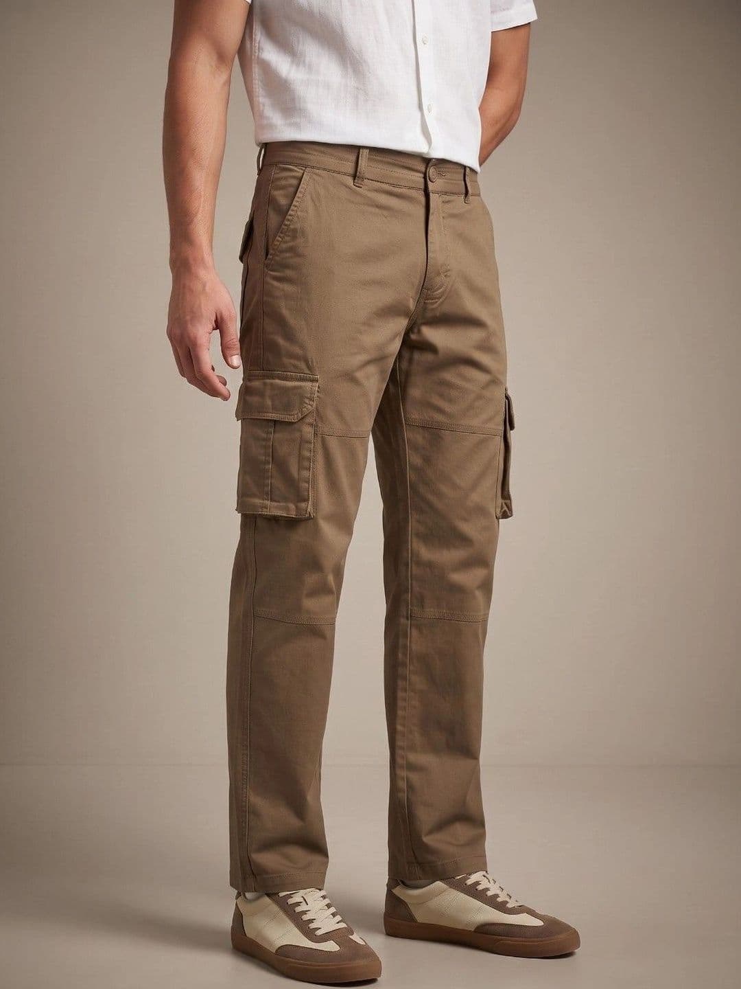 Roadster Men Relaxed Straight Leg Cargos Trousers - view 1